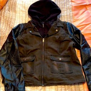 Casual hooded blazer jacket